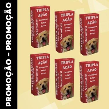 Imagem de Vermitril - Anti Pulgas, Carrapatos, Vermes, Sarnas 4,8,12, 24, 36 ou 48 Comprimidos (Cães até 15kg) (12)