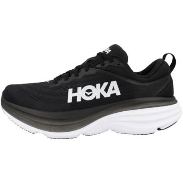 Imagem de HOKA ONE ONE Tênis feminino de cano baixo, Preto/branco, 11 Wide