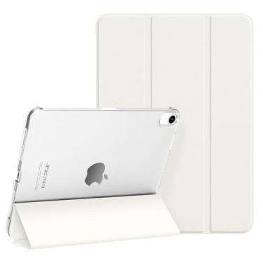 Imagem de Dwopar Capa para iPad mini 7 (A17 Pro), suporte inteligente fino com três dobras para iPad mini 7ª/6ª geração de 8,3 polegadas 2024/2021, capa traseira fosca translúcida de policarbonato rígido com