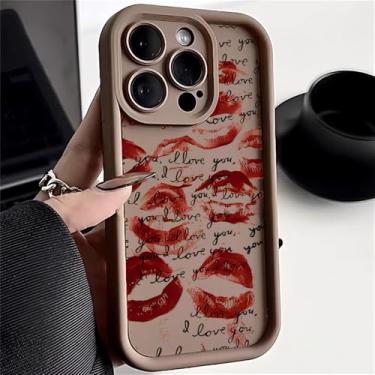 Imagem de Capa para iPhone 13 11 15 14 12 16 Pro Max para iPhone 17 Pro XR XS X 7 8 Plus SE Candy Heart Soft Cover, Marrom DK88, para iPhone 11
