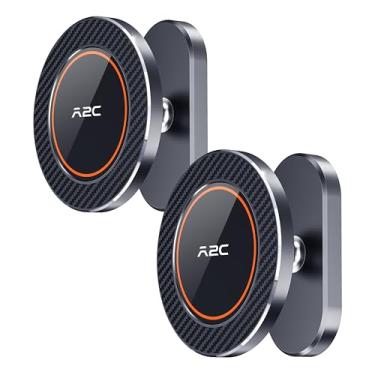 Imagem de A2C Pacote com 2 suportes magnéticos de liga para celular para carrinho de golfe compatível com MagSafe iPhone 17 Pro Max Plus 16 15 14 13 12 Mini, serve para EZGO, Club Car, Yamaha, ícone, acessórios