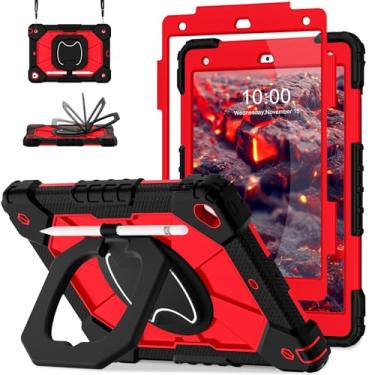 Imagem de Auizotl Capa para iPad de 9ª/8ª/7ª geração, capa para iPad de 10,2 polegadas 9ª geração com protetor de tela/suporte giratório/suporte para caneta, capa de grau militar à prova de choque I Pad 9ª/8ª