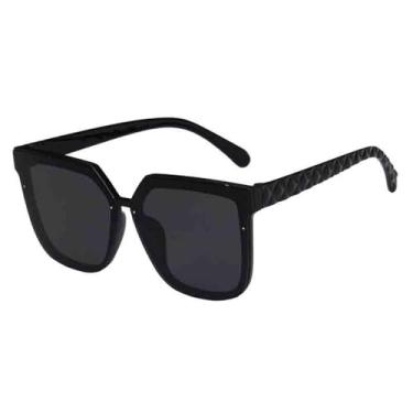 Imagem de Óculos de Sol de Armação Grande em Cores Vibrantes para Homens e Mulheres, Ideais para Esportes ao Ar Livre, Corrida e Ciclismo, nas Cores Preto e Cinza.