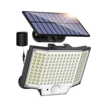 Imagem de Holofote Solar Externo 346LED À Prova d'Água Com Sensor De Movimento E