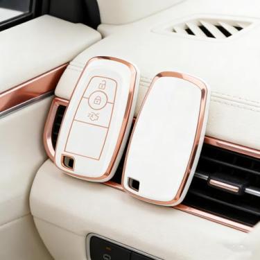 Imagem de Capa protetora para chaves de TPU, serve para Ford S-Max/F150 MK4/Focus/Mustang/Ecosport/Fusion/Edge/Explorer/Lincoln MKC/MKX/MKZ, acessórios para chaves automotivas