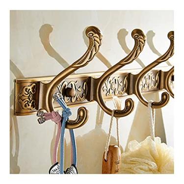 Imagem de Cabide de parede, usado para pendurar roupas, chapéus, toalhas, chaves, retrô, estilo europeu, gancho de metal, pode ser usado no quarto, sala de estar, corredor, suporte de parede moderno para