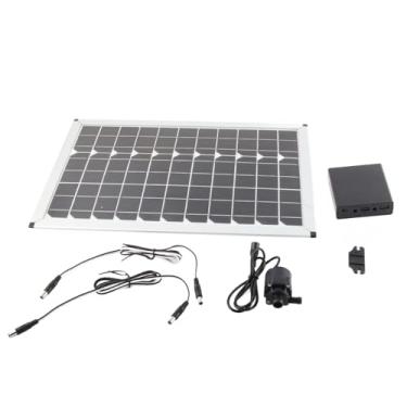 Imagem de YUKOFE Bomba de água solar de 20 W, bomba de fonte com bateria reserva, desempenho em todos os climas, para jardim, lagoa e recursos de água ao ar livre