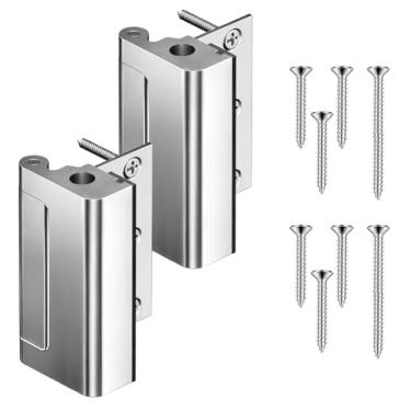 Imagem de Tonitrui Fechadura de porta de segurança doméstica alargada, trava de reforço de porta para alta resistência, suporta 544 kg para evitar entrada não autorizada (pacote com 2)