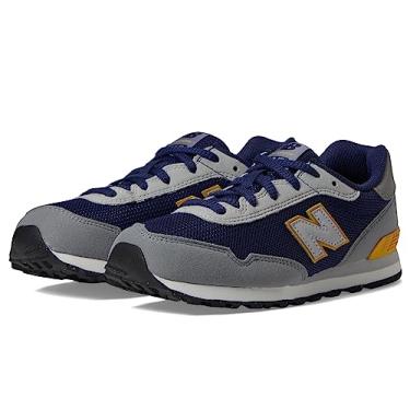 Imagem de New Balance Tênis infantil 515 V1 com cadarço, Azul marinho/cinza ardósia, 3 Little Kid