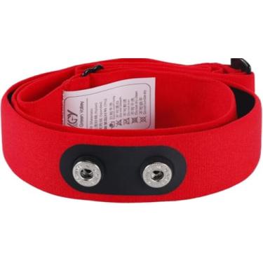 Imagem de Rich Green Valley Pulseira peitoral para monitor de frequência cardíaca, compatível apenas com Myzone MZ-Switch, vermelha, grande