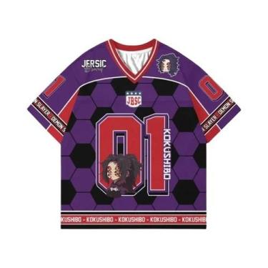 Imagem de Camiseta Unissex Oversize Estilo Y2K Coreano Demon Slayer Kimetsu Anim