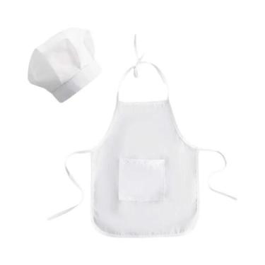 Imagem de Conjunto De Avental E Chapéu De Chef Para Crianças, Fantasia De Cozinh