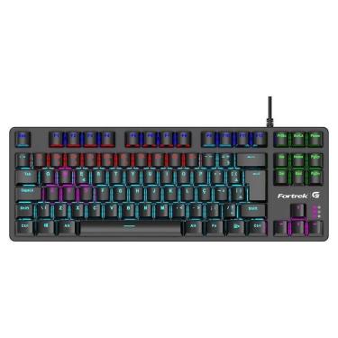 Imagem de Teclado Mecânico Gamer Fortrek Black Halk, LED, Switch Outemu Brown, ABNT2, Preto - 75939-Unissex
