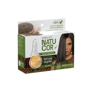 Imagem de Embelleze tintura natucor kit vegano s/ amonia 3.0 castanho escuro