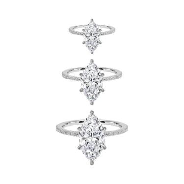 Imagem de Anel De Zircônia Olho De Cavalo Em Prata Esterlina 925 Para Mulheres, 