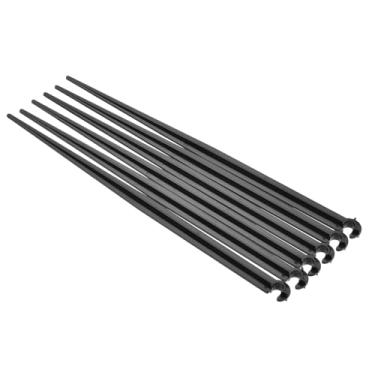 Imagem de YOKIVE 100 peças de estacas de suporte de gotejamento de irrigação, conecte mangueira de tubo de 1/10.2 cm, ótimo para jardim, gramado, casa (preto, 200 mm)