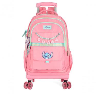 Imagem de Mochila Com Rodas Stitch Salmao - Unico Salmão