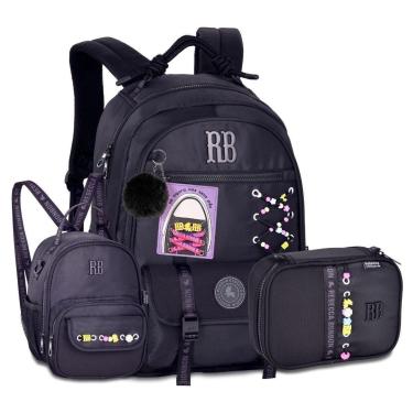 Imagem de Mochila Com Lancheira e Estojo Kit Rebecca Bonbon Cadarços-Feminino