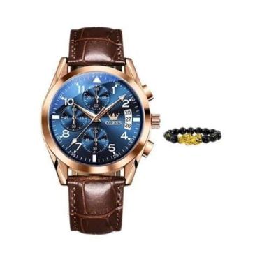 Imagem de Relógio De Luxo Para Homens Com Quartzo, Luminosa, À Prova d'Água, Pul