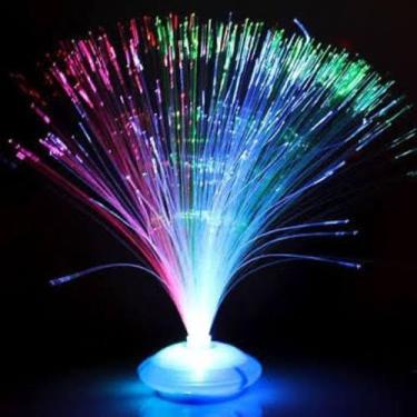 Imagem de 10x Abajur De Luminária Fibra Ótica Neon Para Mesa de Decoração Festa 
