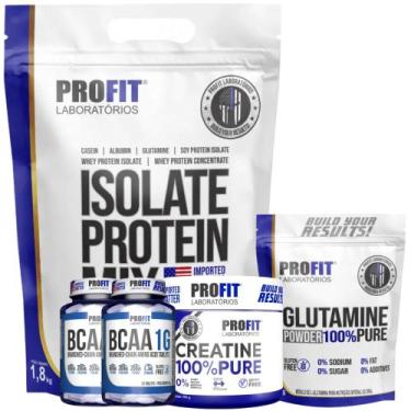 Imagem de Whey Isolado 1,8kg + Glutamina Pura 300g + Creatina Pura 150g + 2x Bca