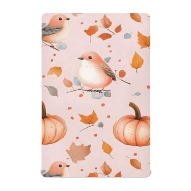 Imagem de xigua Lindo lençol de berço de abóboras em aquarela para meninas e meninos, lençol macio e respirável adequado para berço padrão e cama infantil 71 x 132 cm