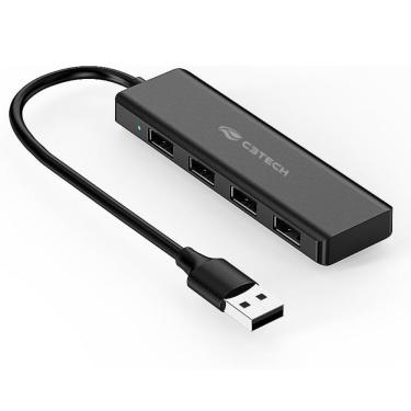 Imagem de Hub USB 2.0 4 Portas USB Femêa Preto Até 480 Mbps HU-230BK