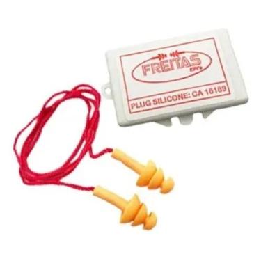 Imagem de Kit 100 Protetores Auriculares Plug Silicone 13db de Inserção - Freita
