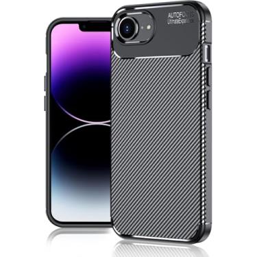 Imagem de Capa Capinha Fibra De Carbono Para iPhone 16e Case Anti Impacto Fosca (preto, iPhone 16e, Somente Capa)