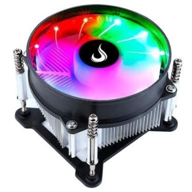 Imagem de Air Cooler Gamer Rise Mode X4, LED Rainbow, Intel, 90mm, Preto - RM-ACX-04-RGB-Unissex
