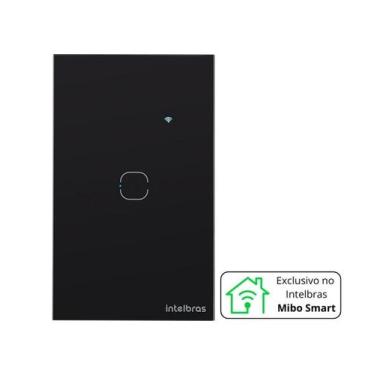 Imagem de Interruptor Touch Inteligente 1 Tecla EIW 1001 Intelbras Preto