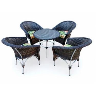 Imagem de Conjunto Poltronas Alumínio e Fibra Sintética Jardim Área Externa Vara