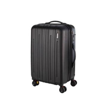Imagem de Mala Média em ABS Com 4 Rodas 360 - AeroMalas Londres, Preto
