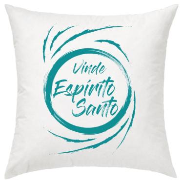 Imagem de Almofada Decorativa Gospel Vinde Espírito Santo 30 X 30 Cm
