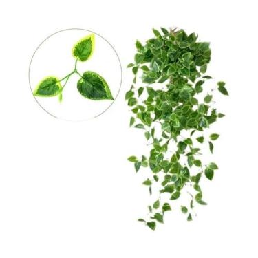 Imagem de Folhas Verdes Artificiais De 105cm, Trepadeiras Falsas De Scindapsus C