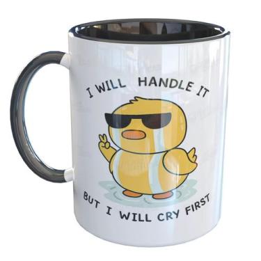 Imagem de Caneca Porcelana Pato Persistente Humor Resiliência - Pense Canecas, P
