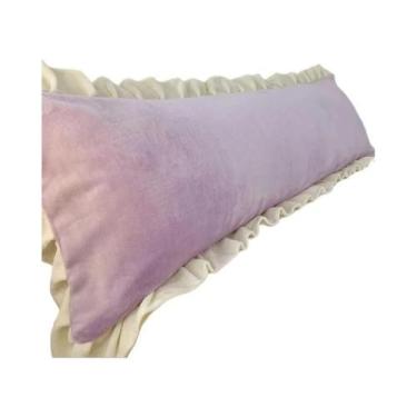 Imagem de Fronha Grande De Flanela De Inverno Com Babados Para Casal, Tamanho Du