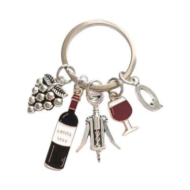 Imagem de Chaveiro Elegante Com Tema Alfabético Em Liga Metálica Para Mulheres, 