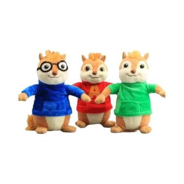 Imagem de Brinquedos De Pelúcia Alvin E Os Esquilos De 22cm Para Halloween, 3 Pe