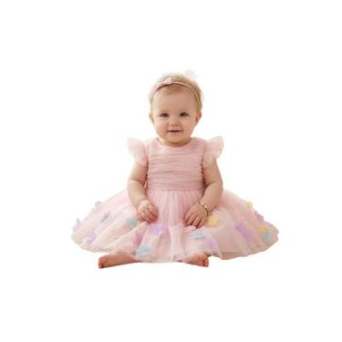 Imagem de Vestido Jardim Encantado Infantil Bebê Papilloo, 03 meses