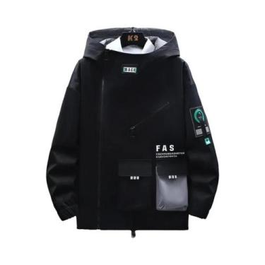 Imagem de Jaqueta Masculina Com Capuz E Zíper Estilo Piloto, Uniforme De Beisebo