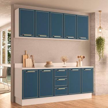 Imagem de Cozinha Modulada 4 Pecas com Tampo e Rodape Amara Politorno