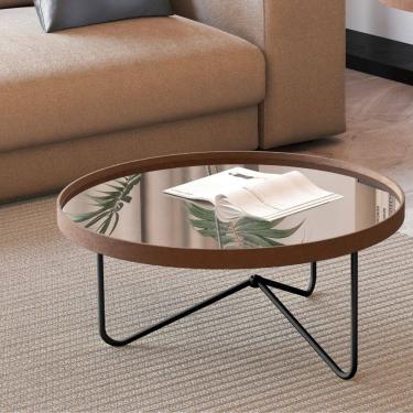 Imagem de Mesa de Centro Redonda com Espelho Alamanda JB Moveis