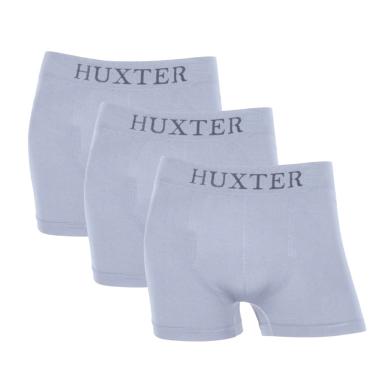 Imagem de Kit Cuecas 3 Pça Lisas Boxer Huxter Microfibra Sem Costura