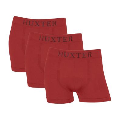 Imagem de Kit Cuecas 3 Pça Lisas Boxer Huxter Microfibra Sem Costura