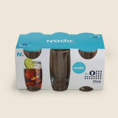 Imagem de Conjunto de Copos Nadir Figueiredo Oca Vidro 300ml com 6 Unidades Tran