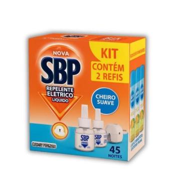 Imagem de Refil Sbp Repelente Elétrico Líquido Cheiro Suave C/2 Unidades