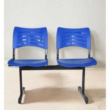 Imagem de Longarina 2 lugares em polipropileno cor azul