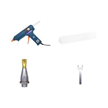 Imagem de Pistola De Cola Quente 150W Com Controle De Temperatura, Bastões De Co