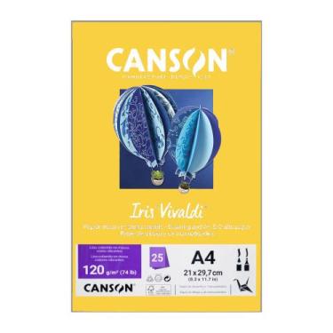 Imagem de Papel Canson A4 Iris Vivaldi 120g 25Fls - Escolha a cor, Amarelo